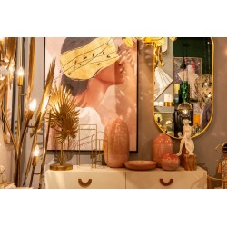 Candeeiro de mesa dourado